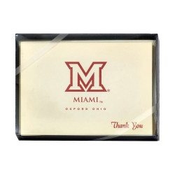 Overly Miami Univ. Block M Logo Thank You Cards