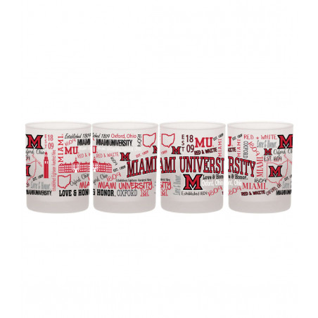 Miami University 1.5oz Frosted Shot Glass
