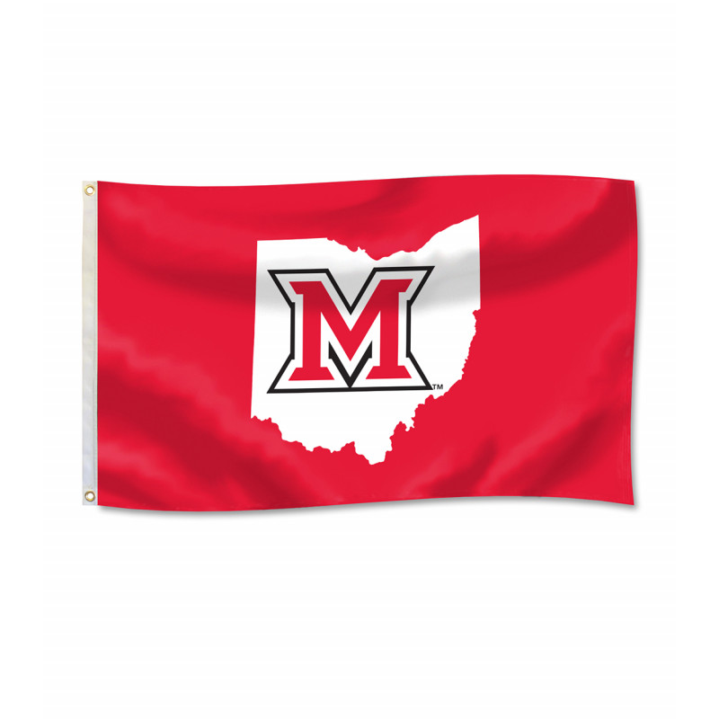 Red Miami University on Ohio Flag