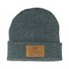 Legacy Miami Beanie, Black Marbled w Stitched Leather Badge