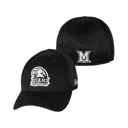 New Era Miami Athletic Logo Mesh Fitted Hat, Black