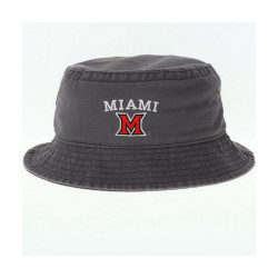 Legacy Miami Over Block M Bucket Hat, Gray