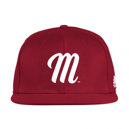 Miami RedHawks Adidas Fitted Cursive M Hat