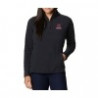 Columbia Miami University Women's Fleece 1/4 Zip, Red/ Black