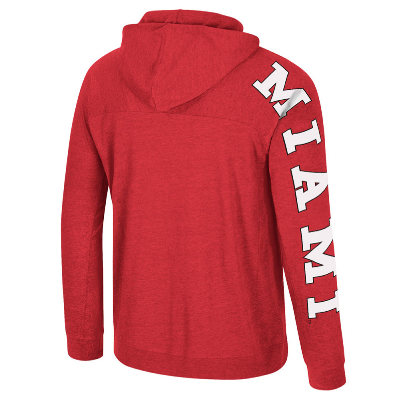 Men’s Red “Hooded LST M CC Miami Sleeve” Sweatshirt