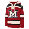 Miami University Red & Cream Hockey-Style Hoodie