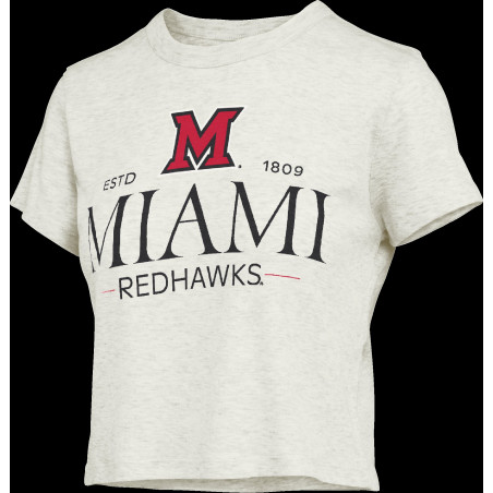 Miami University RedHawks “Silverton Crop” Sweatshirt – Oatmeal