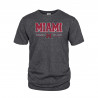 Heather Charcoal Tee with Miami over Redhawks Est. 1809
