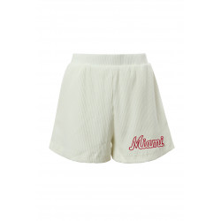 Women's White Script Miami Warm Up Shorts