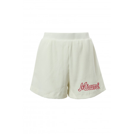 Women's White Script Miami Warm Up Shorts