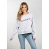 Women's Heather Grey Crop Pullover with Script Miami