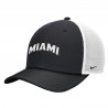 Rise Trucker Hat in Black & White with Arched Miami