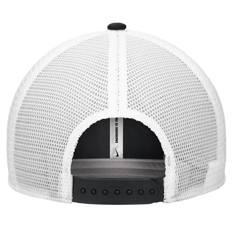 Rise Trucker Hat in Black & White with Arched Miami