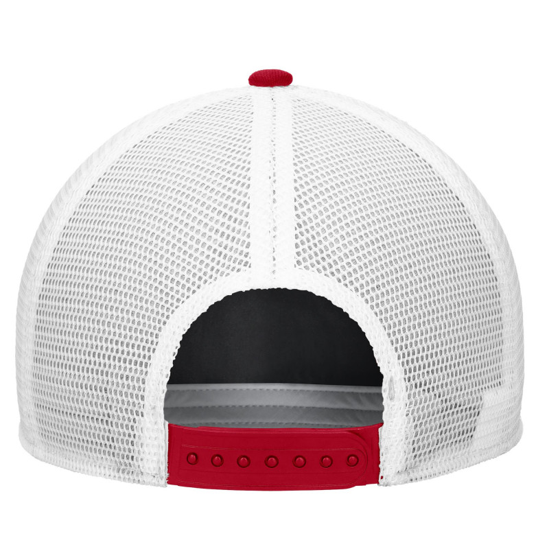 Rise Rope Trucker Hat in Red & White with Miami University Redhawks Patch