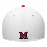 White Rise Miami Swoosh Hat with Block "M" on Back