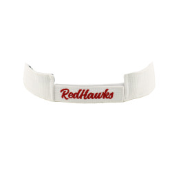 White & Red Miami Script Visor