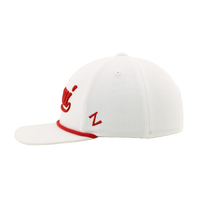 White & Red Miami Rope Tail Hat