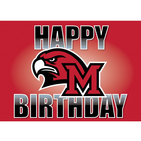 Redhawk & Block "M" Birthday Card