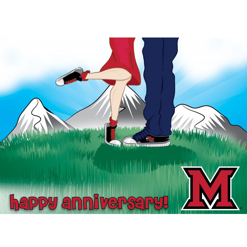 Happy Anniversary Card with Block "M" Logo