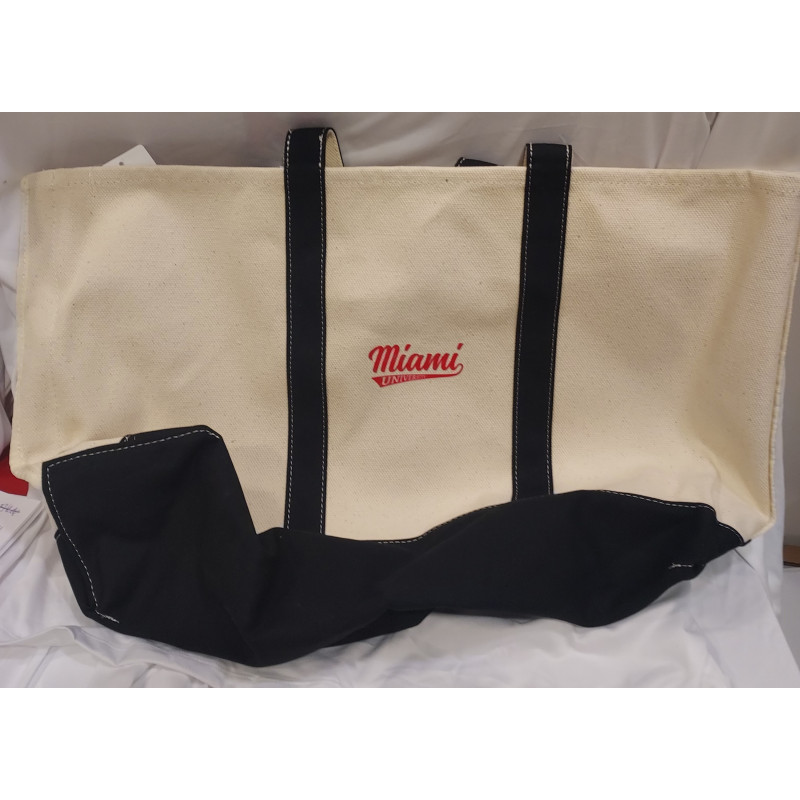 Canvas Tote Bag Miami Script