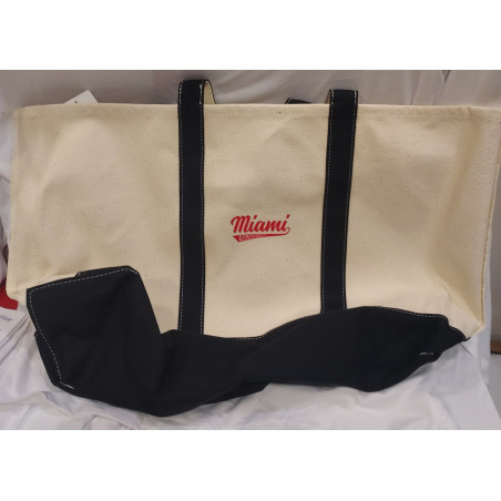Canvas Tote Bag Miami Script