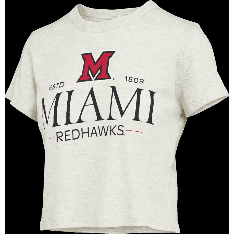 Miami University RedHawks “Silverton Crop” Sweatshirt – Oatmeal