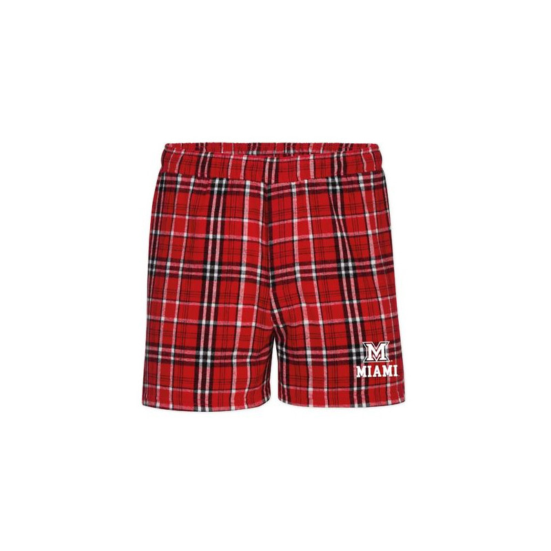 Boxercraft Miami Red/Black Buffalo Check Flannel Shorts