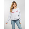 Women's Heather Grey Crop Pullover with Script Miami