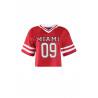 Women's Cropped Red Football Jersey