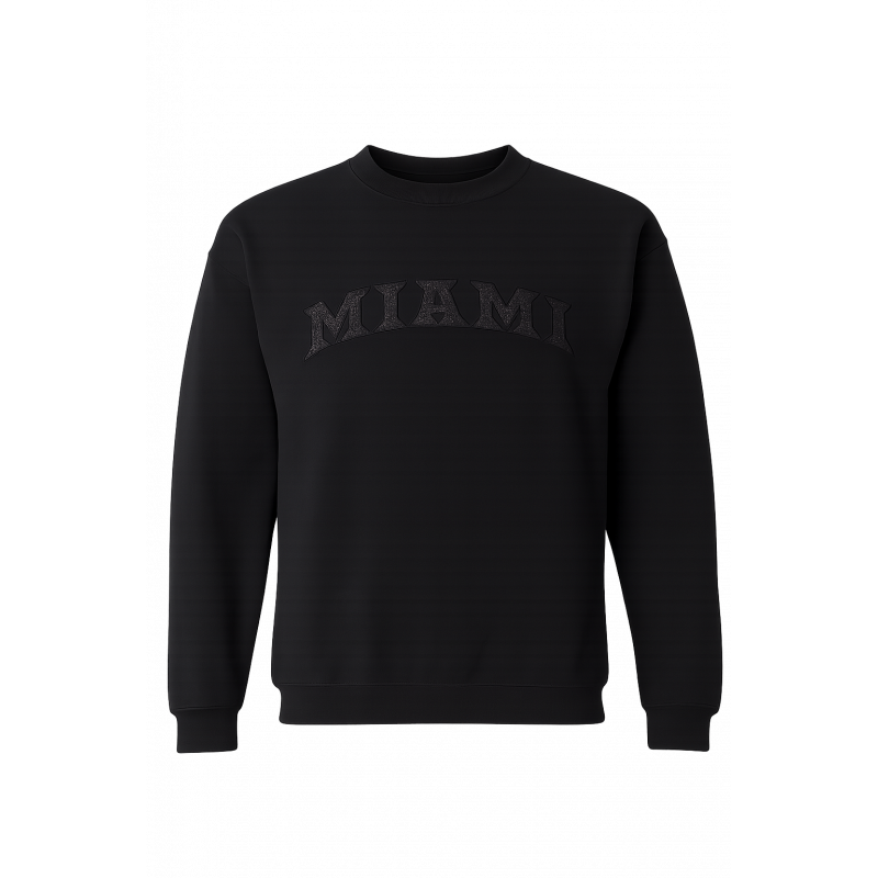 Black Tonal glitter crew