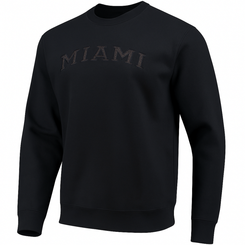 Black Tonal glitter crew