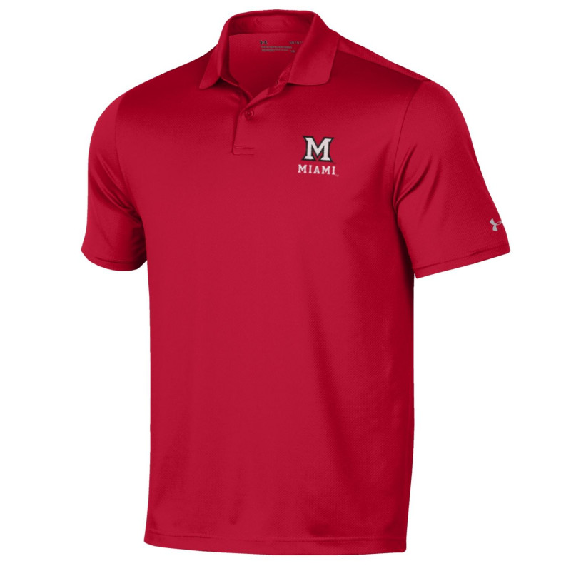 Aura Polo in Red with Block "M" over Miami