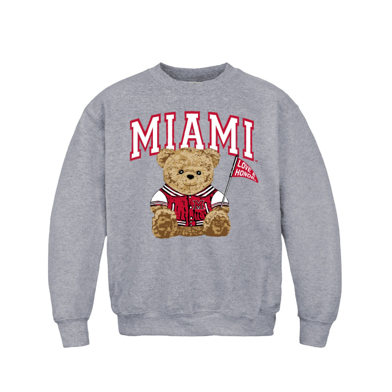 Youth Grey Teddy Bear Crew