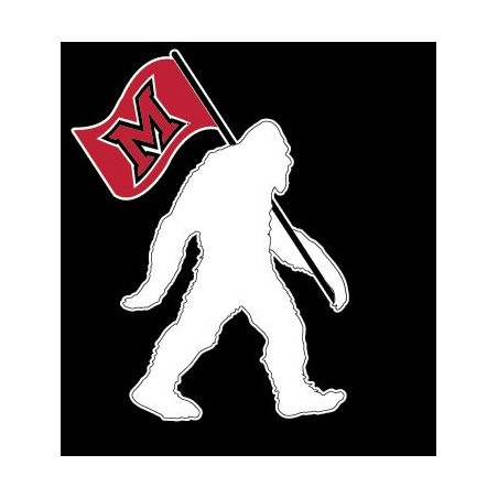 Mini Bigfoot with Flag Decal