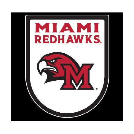 Standard White Shield Hawk Head and Block "M"