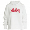 Women's Ivory Hood with Arched Miami in Red