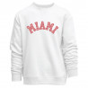Women's White Crew with Gingham Miami