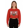 Women's Red Crop Crew Established 1809 with Green Laurels