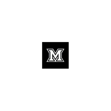 Brass Reminders Miami M Logo Small Auto Decal - White
