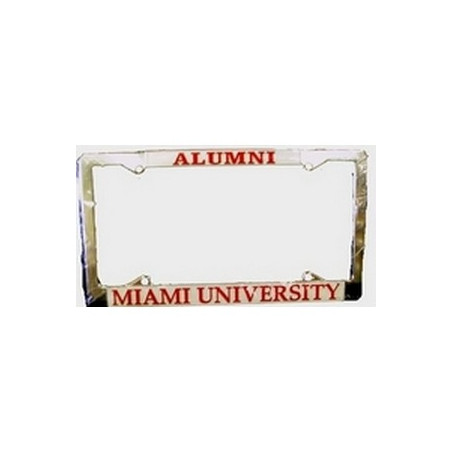 Miami Alumni Chrome License Plate Frame