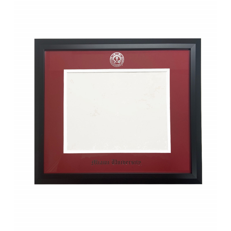 Miami University Black Diploma Frame with Red Mat 13