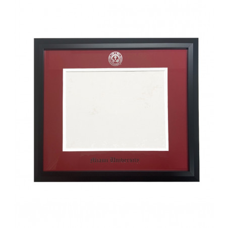 Miami University Black Diploma Frame with Red Mat 13