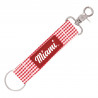 Gingham Key Strap with Script Miami