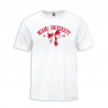Women's White Short Sleeve Tee with Red Bow Graphic